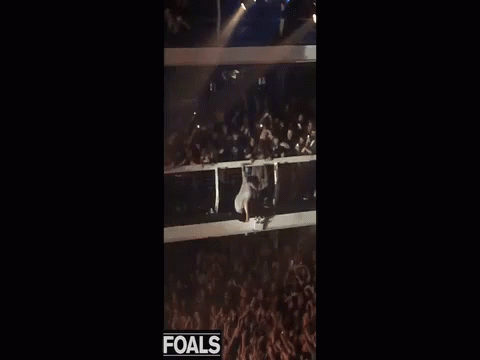 Slow Motion Body Drop To Crowd Surf GIF - Foals Foals Music Jump GIFs