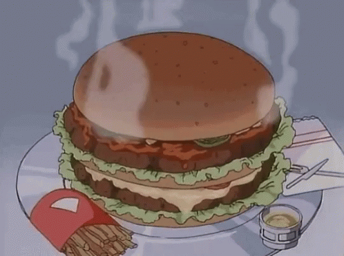 Anime Burger GIF - Anime Burger Hot GIFs
