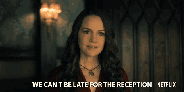 We Cant Be Late For The Reception Carla Gugino GIF - We Cant Be Late For The Reception Carla Gugino Olivia Crain GIFs