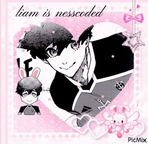a picture of a boy with the words liam is nesscoded on the bottom
