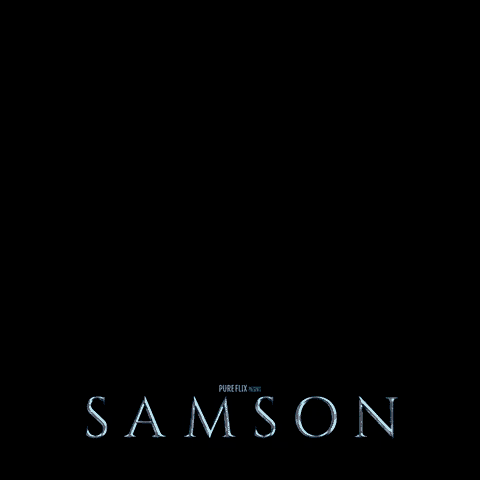 a poster for a movie called samson with a battle scene