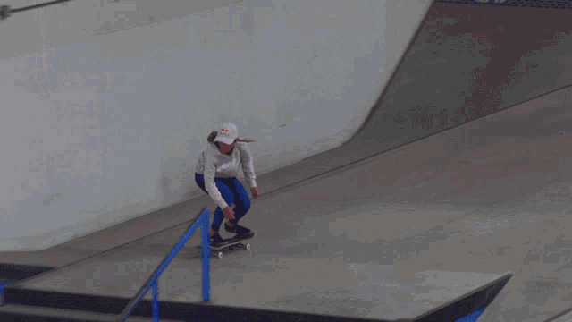 a person is doing a trick on a skateboard