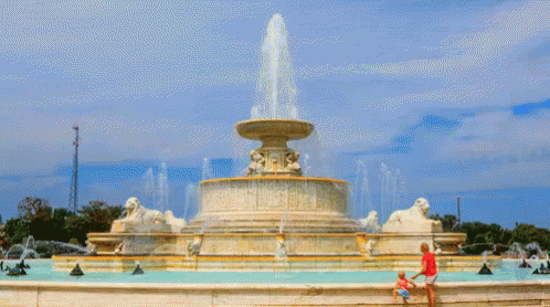 Fountain In Detroit - Detroit GIF - Detroit Fountain Detroit Fountain GIFs