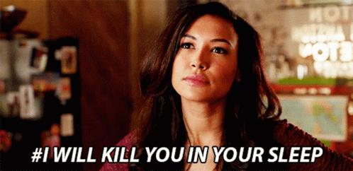 Glee Santana Lopez GIF - Glee Santana Lopez I Will Kill You In Your Sleep GIFs