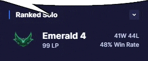 a screenshot of ranked solo emerald 4 with a 99 lp
