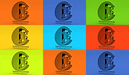 a collage of nine different colored logos for a company called geneva north golf center