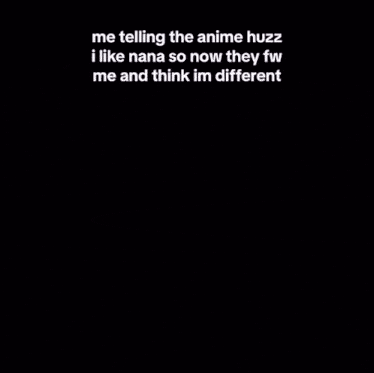 a man sitting in a chair with a caption that says me telling the anime huzz