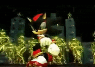 shadow the hedgehog from sonic the hedgehog is surrounded by a bunch of robots