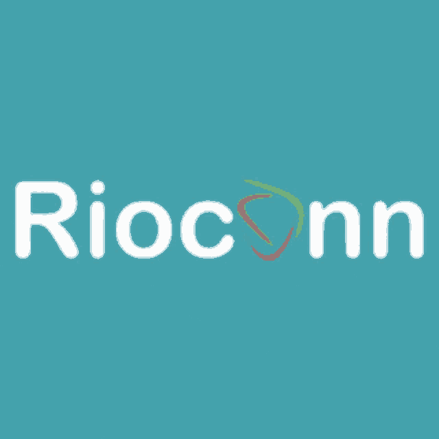 a blue background with the word rioconn in white letters