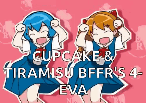 a cupcake and tiramisu bff 's 4 eva poster