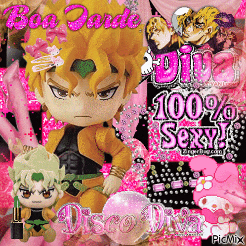 a picture of dio from jojo 's bizarre adventure with disco diva