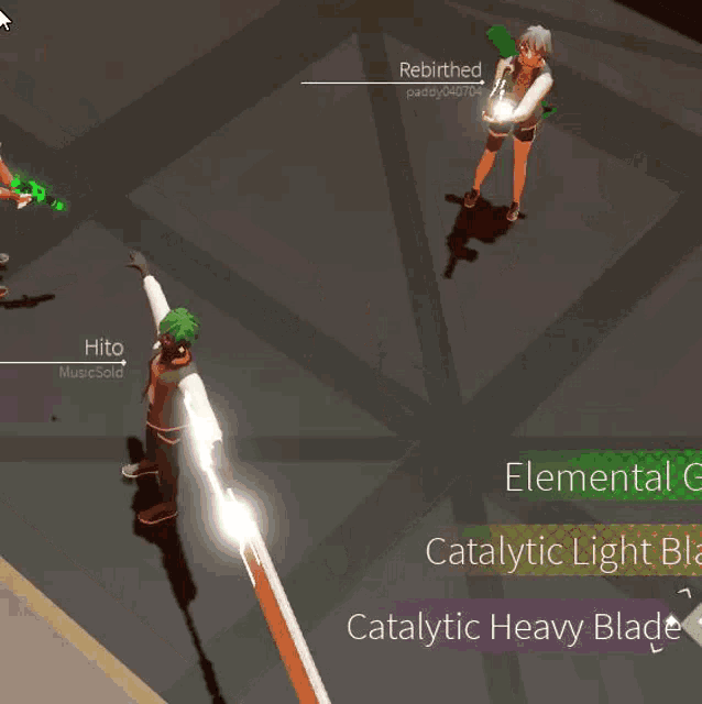 a screenshot of a video game with the name rebirthed visible