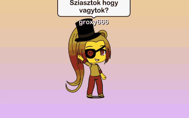 a cartoon character with a speech bubble that says ' sziasztok hogy vagytok '
