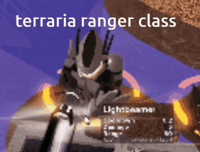 a screenshot of a video game with the words terraria ranger class on the bottom