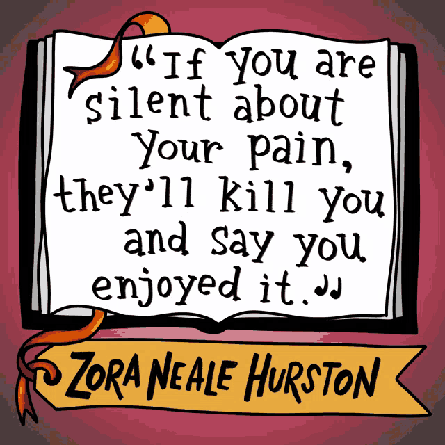 a book with a quote from zora neale hurston on it