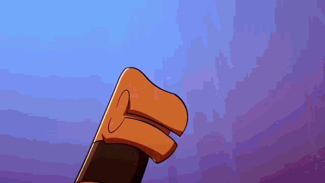 a close up of a cartoon character with a large smile on his face