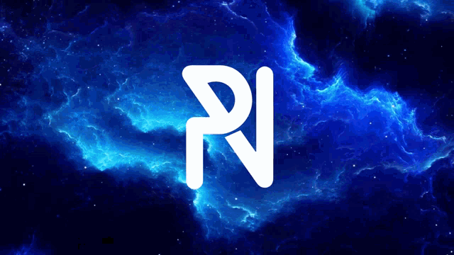 a blue background with a white letter n in the middle