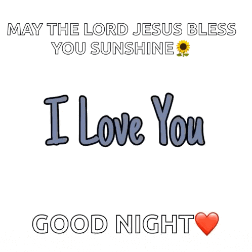 a picture of a heart that says i love you good night