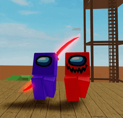 two among us characters are standing next to each other on a wooden floor with the name jasse above them