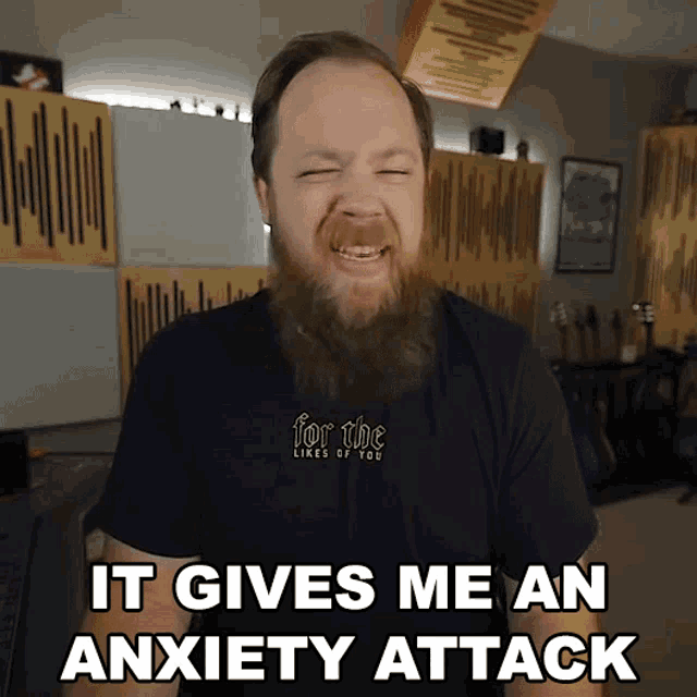 It Gives Me And Anxiety Attack Riffs Beards Gear GIF - It Gives Me And Anxiety Attack Riffs Beards Gear Fluff GIFs