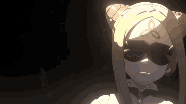 a drawing of a girl with a mask on her eyes