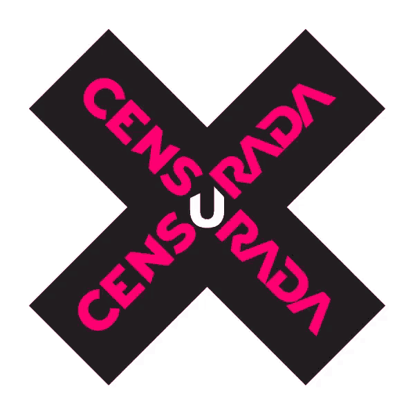 a pink cross with the words censored written on it