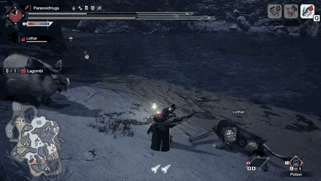 a screenshot of a video game with the name paranoid-hugs