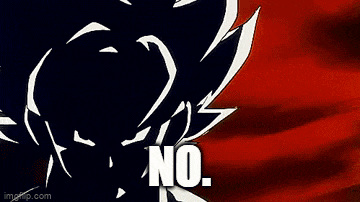 a cartoon of a man with a lightning bolt behind him and the words no .
