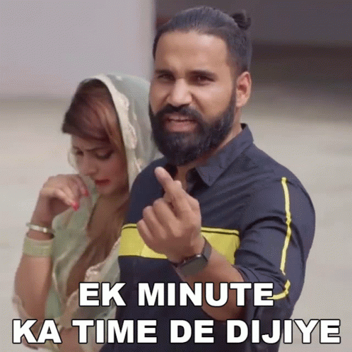 Ek Minute Ka Time De Dijiye Sanju Sehrawat GIF - Ek Minute Ka Time De Dijiye Sanju Sehrawat एकमिनटकाटाइमदेदीजिये GIFs