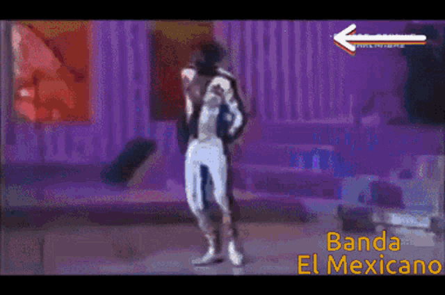 a cartoon of a man dancing with the words banda el mexicano on the bottom