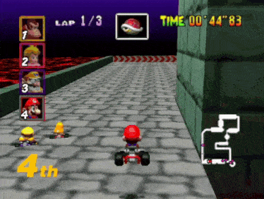 a video game with the number 4 on the bottom right
