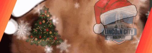 a lincoln city roleplay logo with a christmas tree