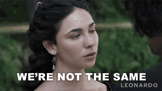 a woman says we 're not the same next to a man
