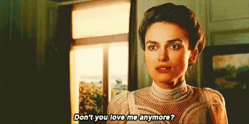 a woman in a white dress says " don 't you love me anymore ? "