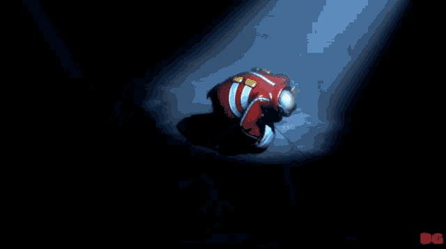 a drawing of a robot with bg written on the bottom right