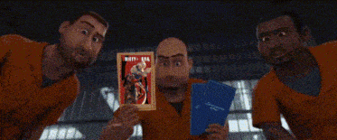 a group of cartoon characters are holding up a sign that says ' xtreme ' on it