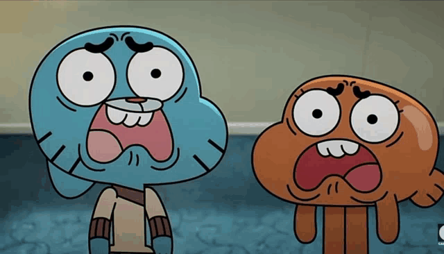gumball and darwin from the amazing world of gumball are shown