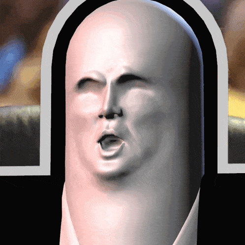 a 3d rendering of a person 's face with their mouth open