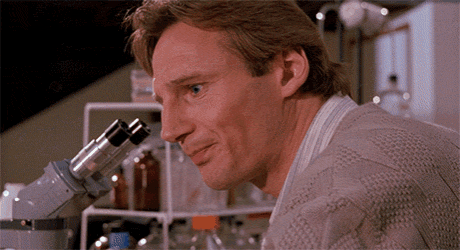 Liam Neeson GIF - Liam Neeson Dark Man Microscope GIFs
