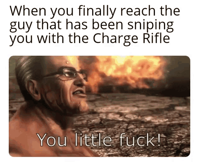a picture of a man with glasses and the words " you little fuck " on it