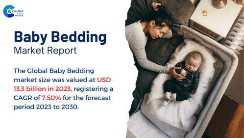 a baby bedding market report shows a woman laying next to a sleeping baby