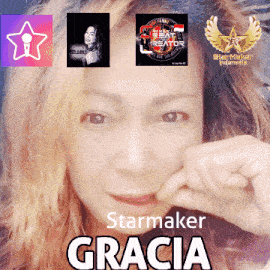 a picture of a woman with the name starmaker gracia on the bottom