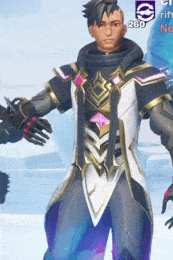 a man in a video game has 260 points on his profile
