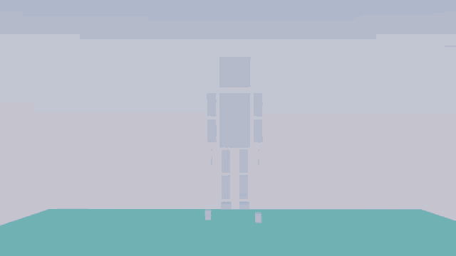 a computer generated image of a person falling into a body of water