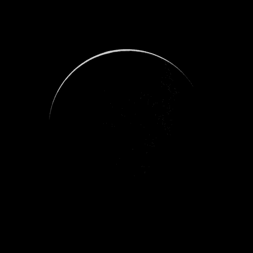 a black and white photo of the earth with a dark background