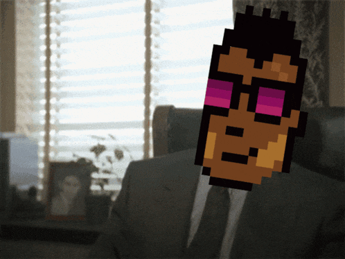 pixel art of a man in a suit and tie
