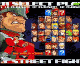 a video game called 3 street fight has a select screen