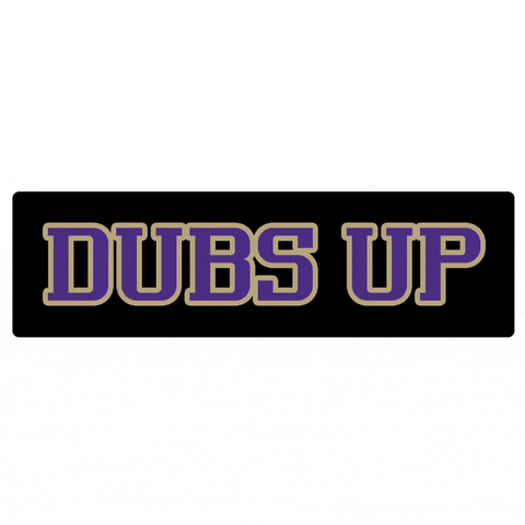 a sticker that says dubs up on a white background