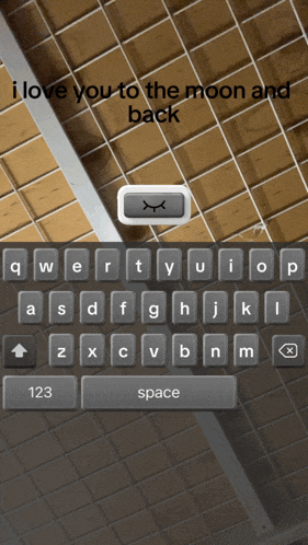 a keyboard with the words " i love you to the moon and back " on it