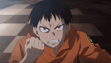 a cartoon character with red eyes and a badge that says ' a '
